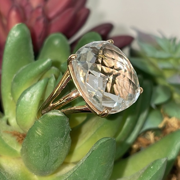Solid 10K Yellow Gold Natural Prasiolite Green Amethyst Gemstone Ring (not 14K ) - Picture 17 of 17